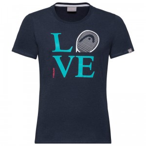 T-SHIRT HEAD FEMME LOVE MARINE