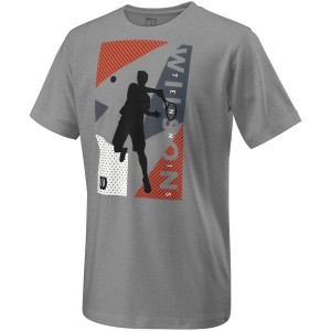 T-Shirt Garçon Wilson Geo Play Tech Gris