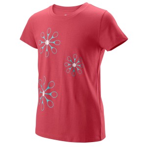 T-Shirt Fille Wilson Floret Tech Bordeaux