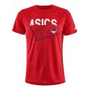 T-SHIRT HOMME ASICS PRACTICE ROUGE