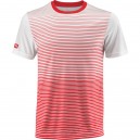 T-SHIRT HOMME WILSON TEAM STRIPED ROUGE