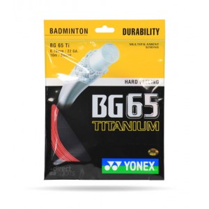 GARNITURE YONEX BG-65 TITANIUM ROUGE