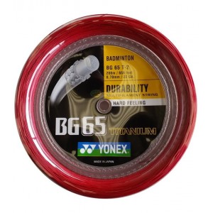 BOBINE YONEX BG-65 TITANIUM ROUGE