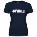 HEAD PADEL FRONT T-SHIRT W MARINE