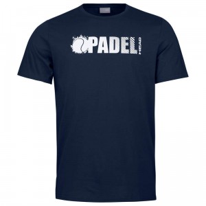 HEAD PADEL FRONT T-SHIRT M MARINE